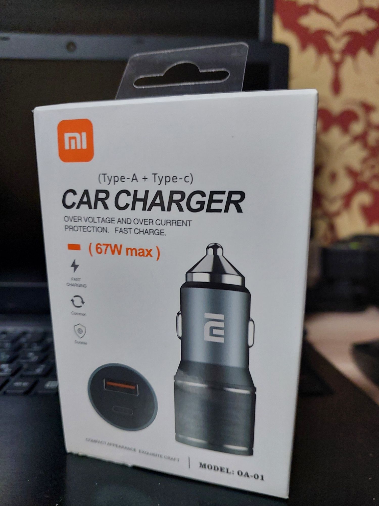 Оригинал mi автомобиль зарядка Type-C ва Usb