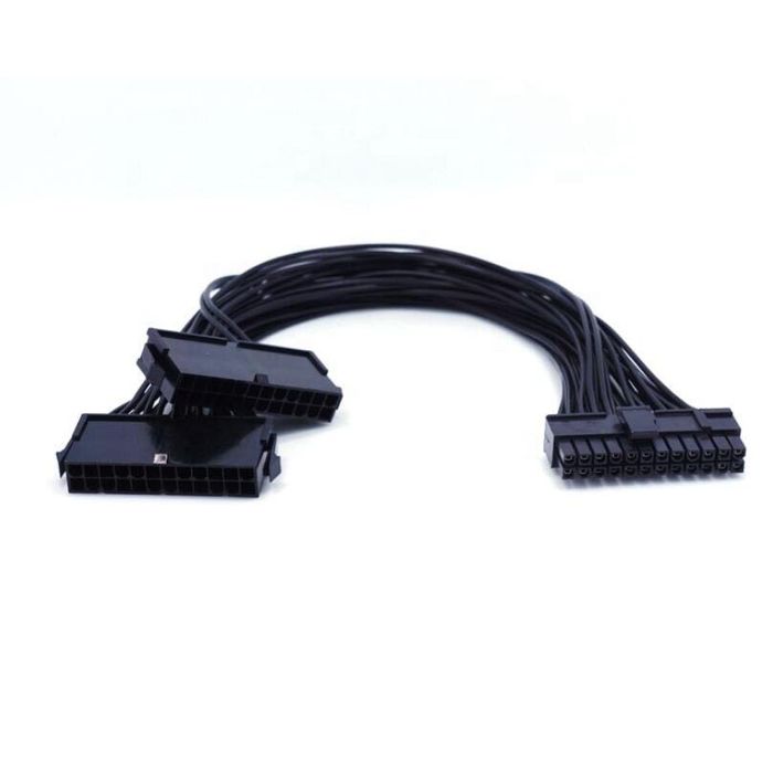 Adaptor Splitter ATX 24 Pini 2 Surse PSU - 1 Placa de baza