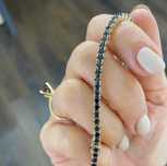 Bratara moissanite negre