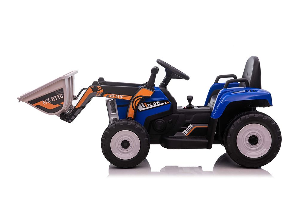 Excavator pentru copii BJ611C 70W 12V, cu pedala electrică, #BLUE
