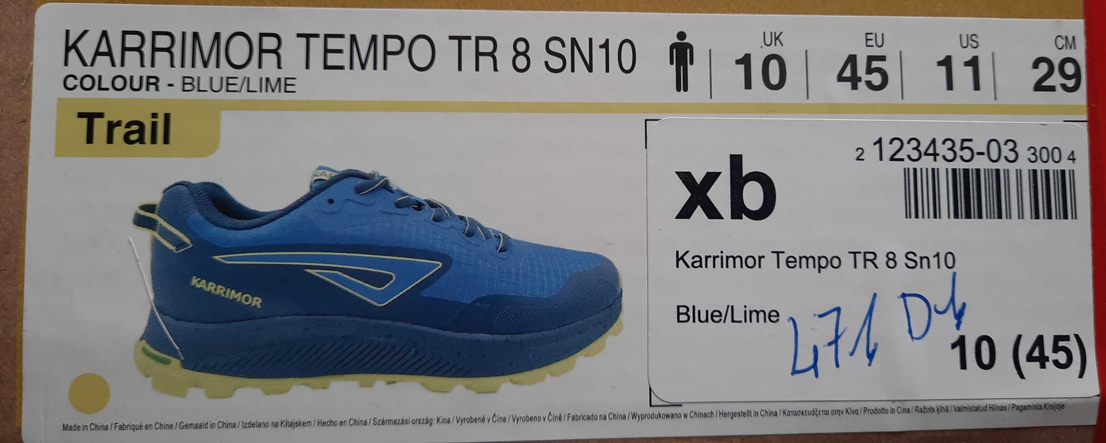 Нови маратонки Karrimor Tempo 8 Mens  Trail
