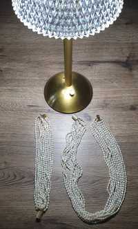 Ожерелье с браслетом из натурального жемчуга