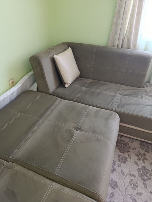 Ъглов диван с клик клак мехнизъм