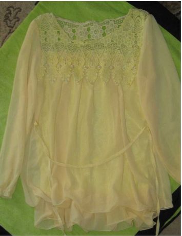 Блузка новая желтого цвета на 42-44 размер - 3500 тенге