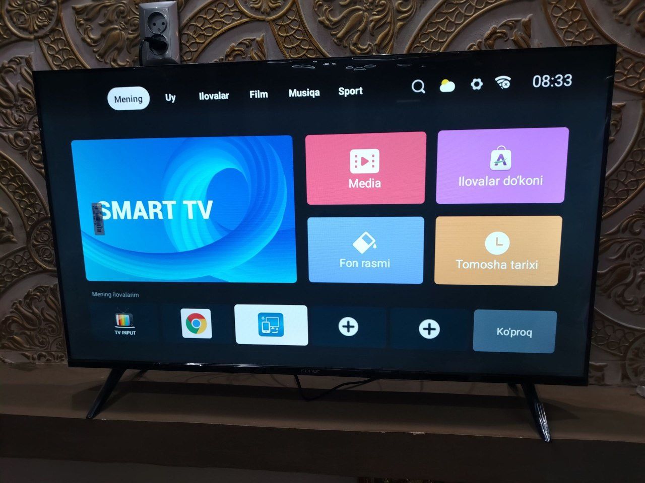 43 talik smart televizor yangi ishlatilmagan