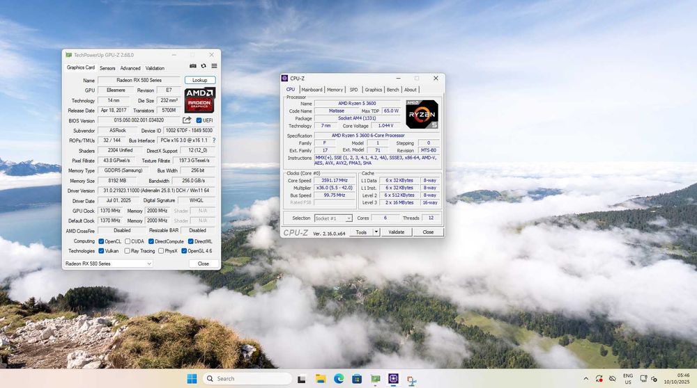Sistem Gaming Ryzen 5 3600 + RX580 8GB + 16GB RAM + SSD 1TB
