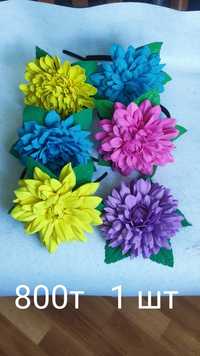 Цветы из фоамирана для ободка или заколки