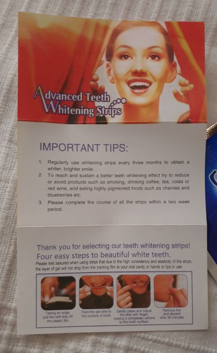 Pachet 14 strips albire dinti, pasta dinti