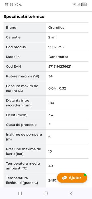 Pompa Grunfos Alpha 2 noua