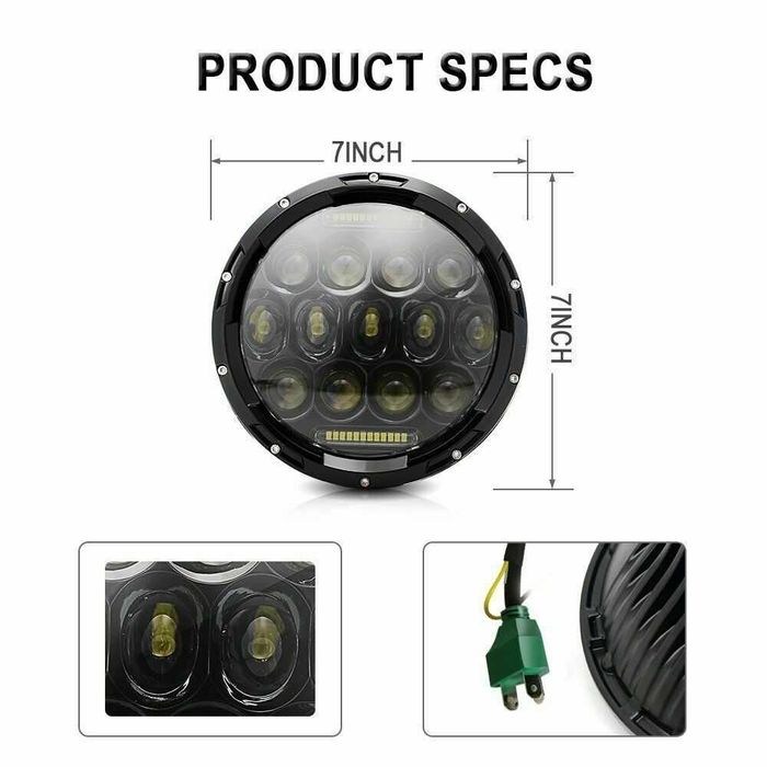 Faruri cu led 7''pentru Jeep,Suzuki,Nissan ,Land Rover,Mercedes ,Lada