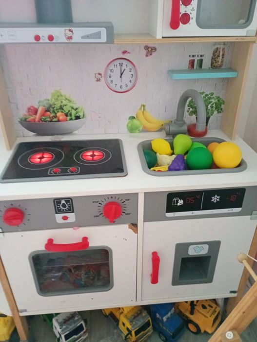 Bucatarie copii cu lumini si sunete,fructe si legjme