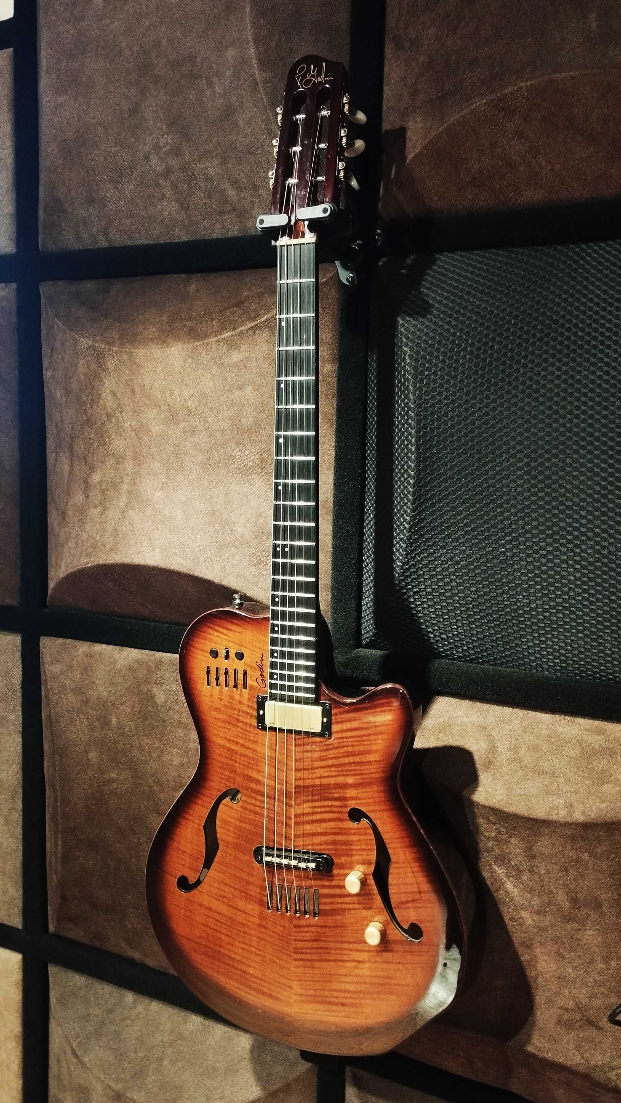 Godin Multiac Guitar Jazz, Lightburst Flame HG