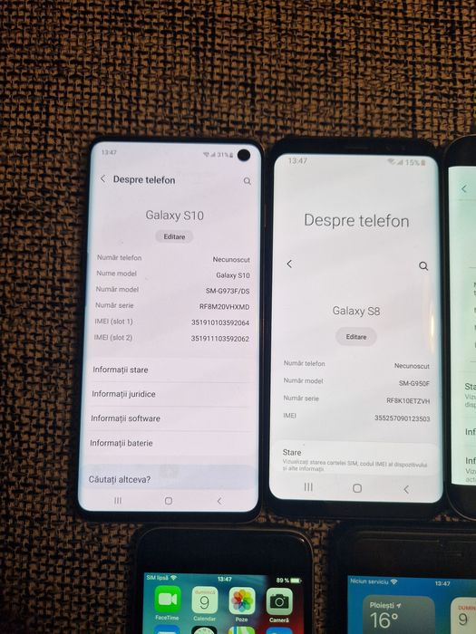 Lot telefoane samsung S6,S7,S7Edge,S8,S10,Iphone 8+, Iphone 6