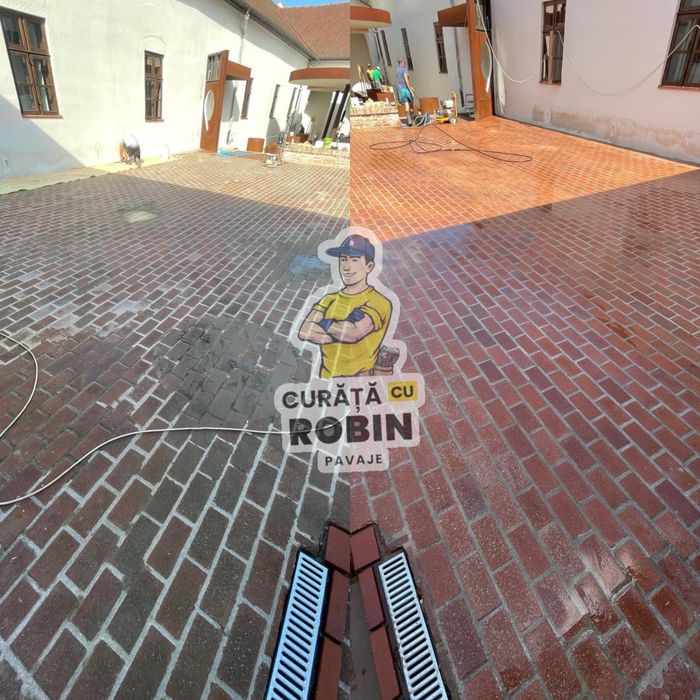 Spalat pavaj - curatat pavaje - Curăță cu Robin