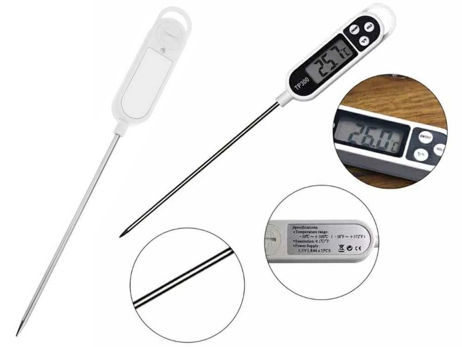 Termometru bucatarie digital cu sonda afisaj LCD masurare precisa inox