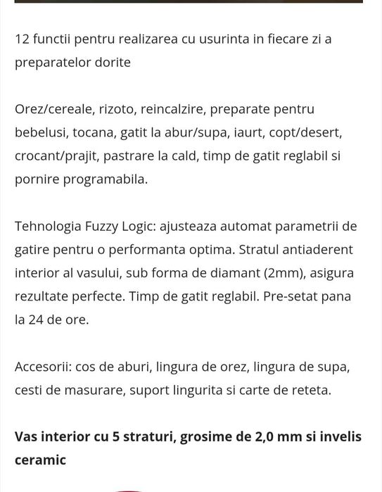 Multicooker Tefal rosu 12 programe