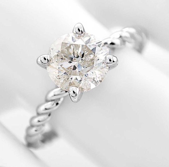 Inel cu diamant natural 1.02 ct -certificat verificabil