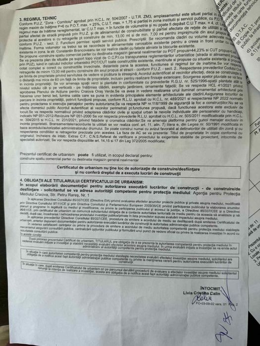 Teren pentru investiții,Parc Cornitoiu,26 m.l.stradal,Bdul Brâncoveanu