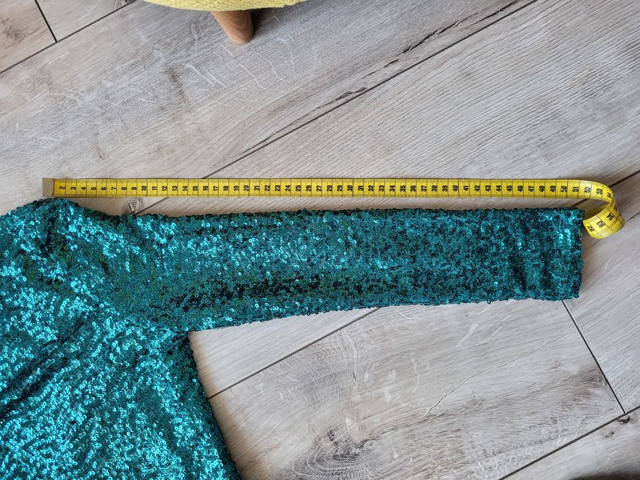 Rochie turcoaz cu paiete