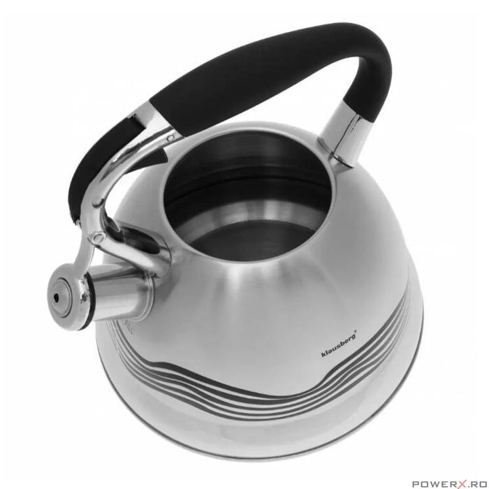 Fierbător tradițional cu fluier fabricat din inox, ceainic 3 litri,