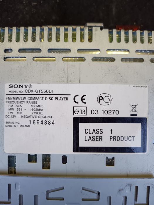 Casetofon Sony CDX-GT55OUI
