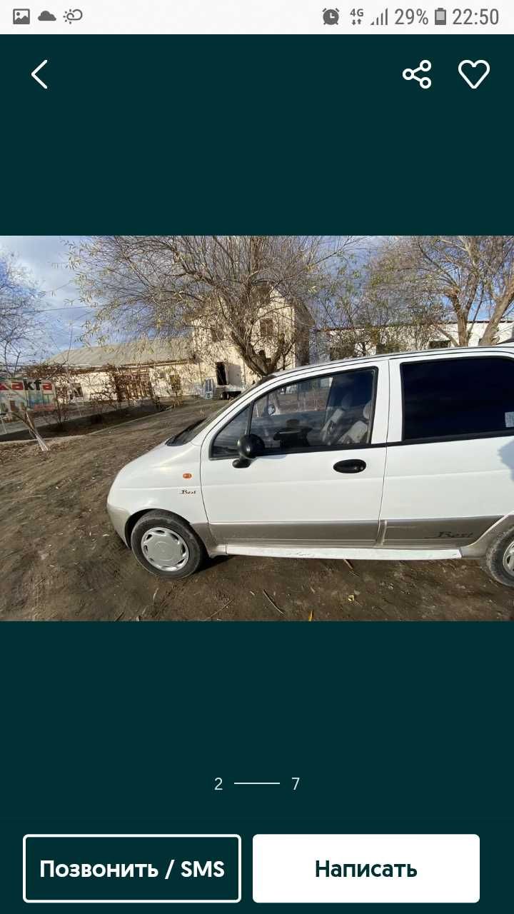 Matiz best 2009 metan sotiladi