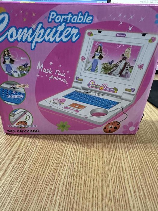 Laptop Interactiv De Jucarie Pentru Copii, Alb/Roz