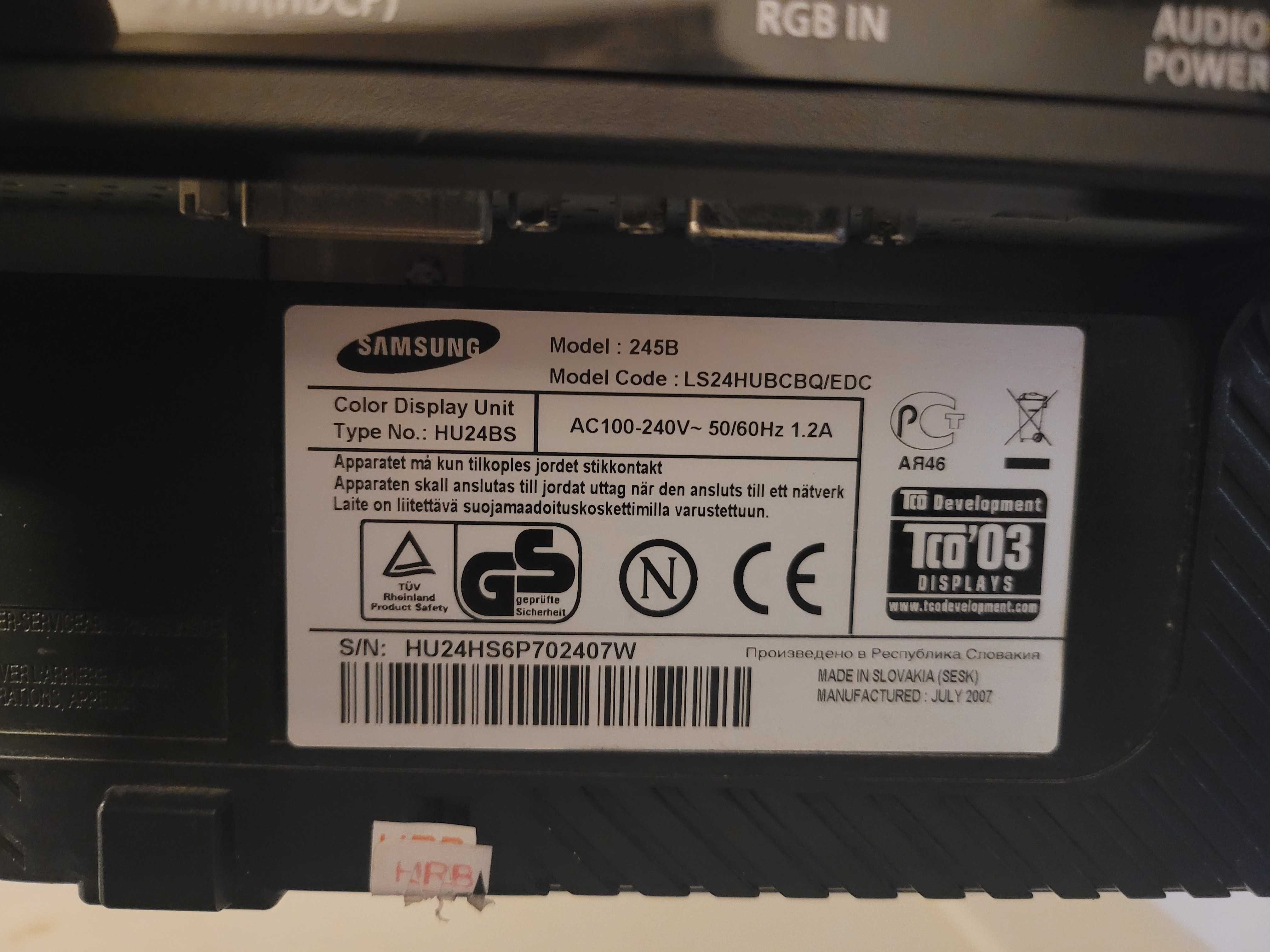 Monitor Samsung 245B