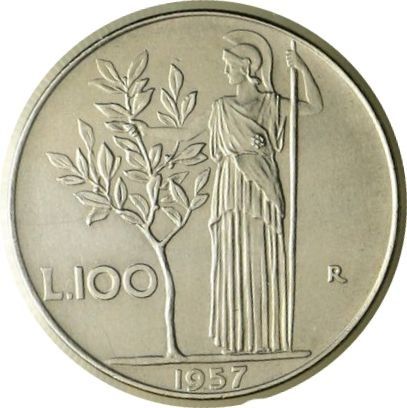 Monede 100 lire 1957 și 1981 Republica Italiana