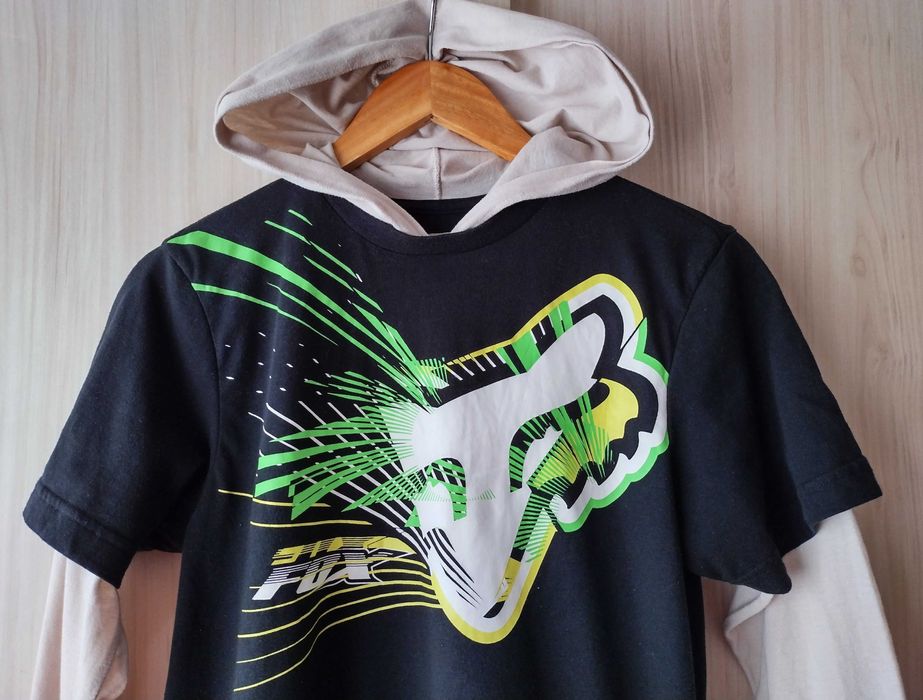 FOX - детска блуза с качулка 160см.