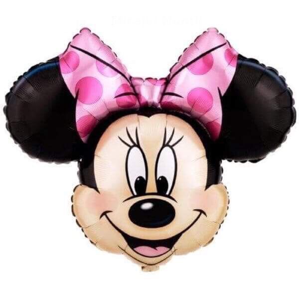 Balon folie cap Mickey/ Minnie cu rozeta