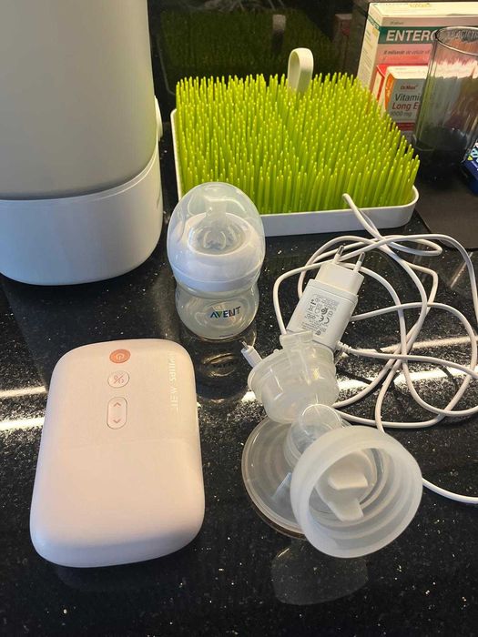 Pachet: Sterilizator cu aburi + pompa electrica Philips Avent