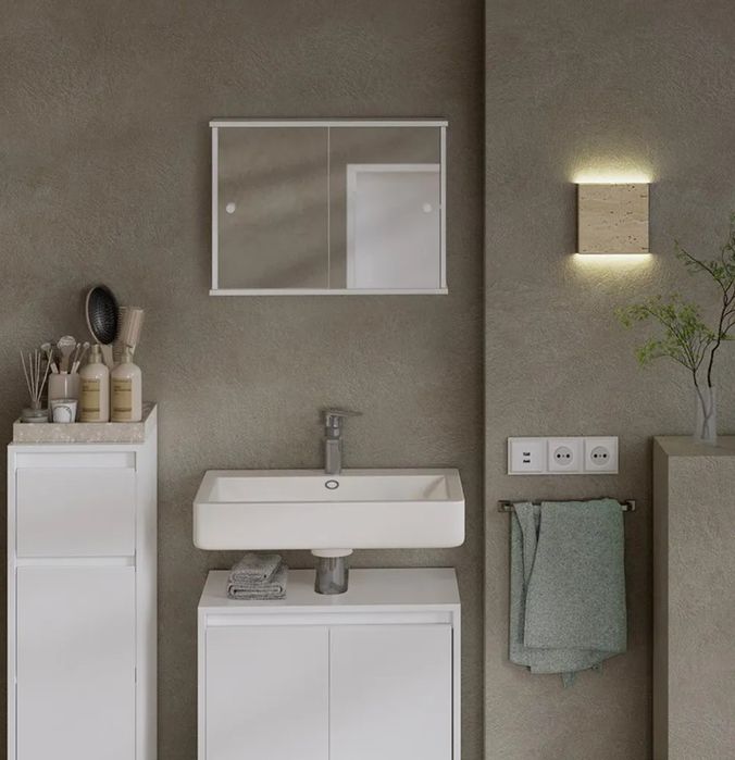 Шкафче с плъзгащи огледални врати Vicco