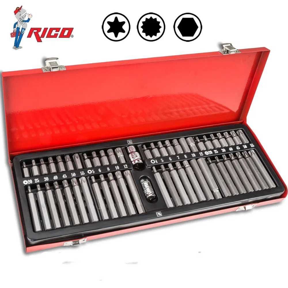 Комплект накрайници – Hex, XZN и Torx 54 части RICO