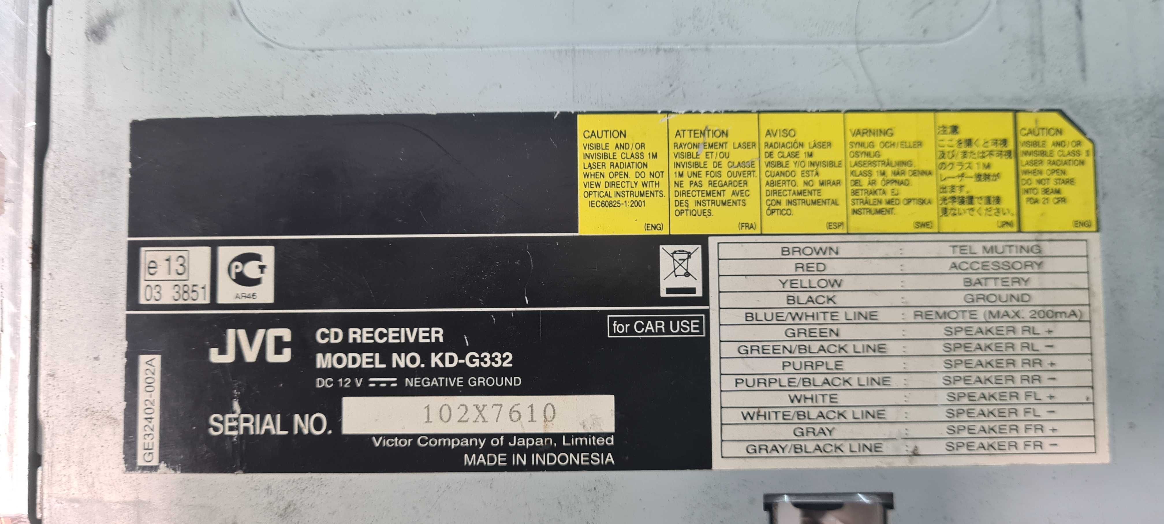CD player JVC за кола