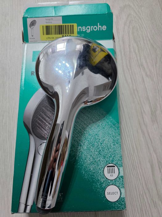 Pară de duș Hansgrohe Rainfinity, 3 jeturi, EcoSmart+, crom 26862000