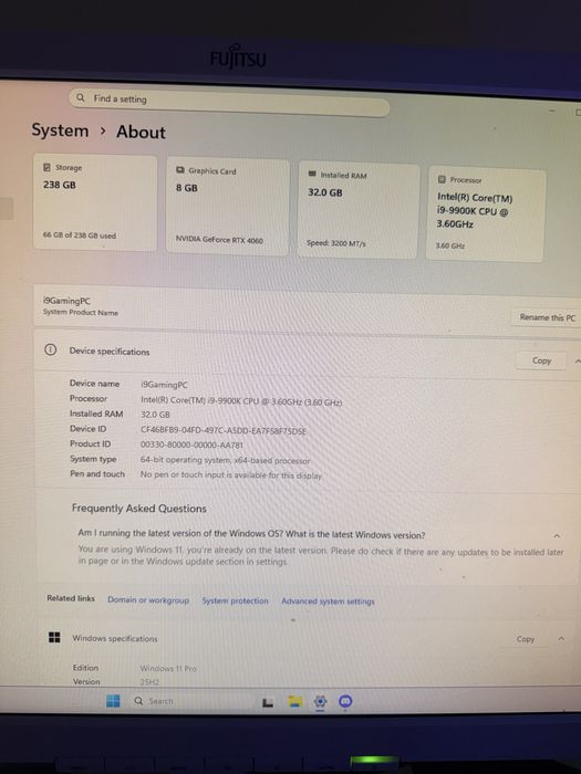 PC Gaming i9 RTX 4060 32Gb RAM ARGB Monitoare Tastatura Mouse Casti
