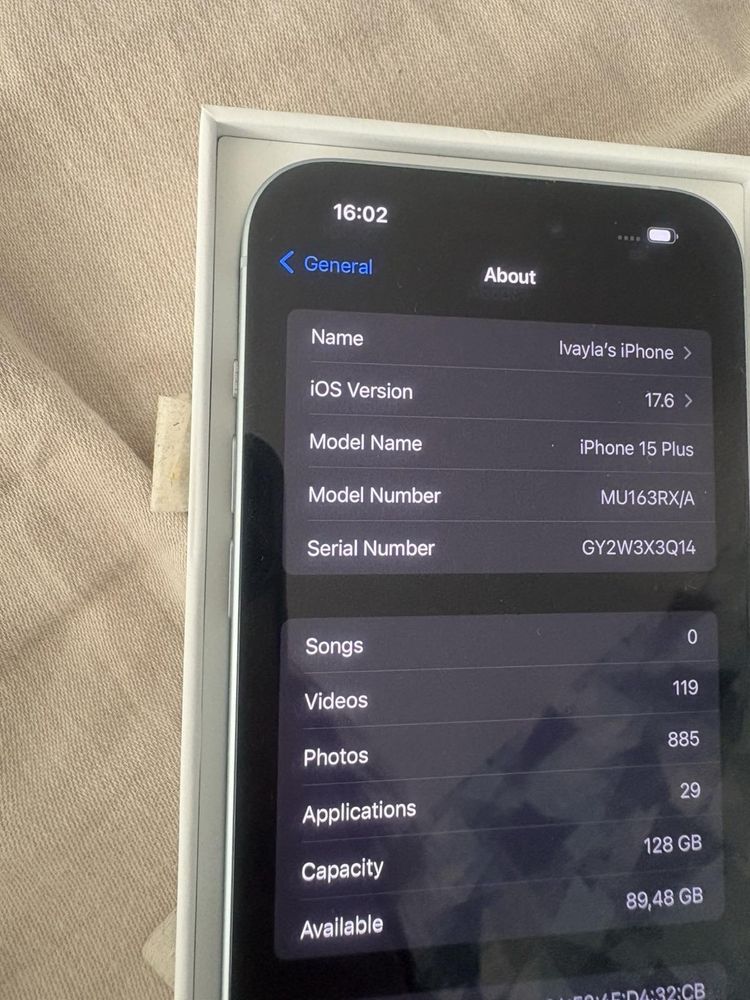 Iphone 15 plus-128GB