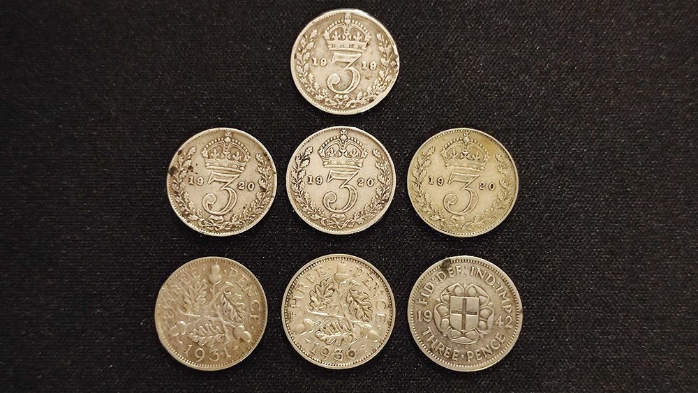 3 сребърни пенса (Великобритания, 1919-1942)