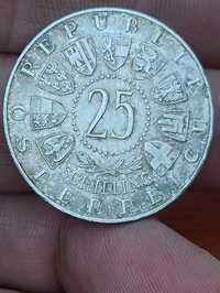 Argint 25 Schilling 1961 Austria