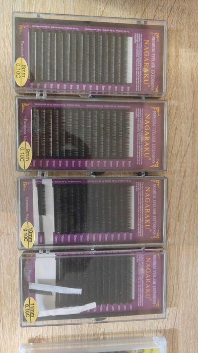 Палетки начатых ресниц