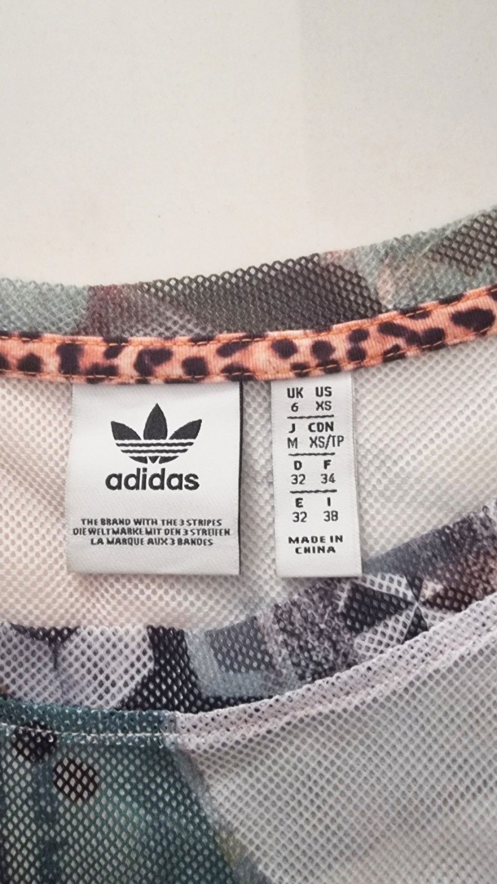 Adidas дамски мрежест топ Floral Mesh, XS-6