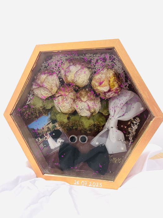 Buchet mireasa/ nasa pastrat in rasina/ articole bebelus