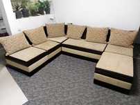 Coltar modular bej/maro in stare foarte buna