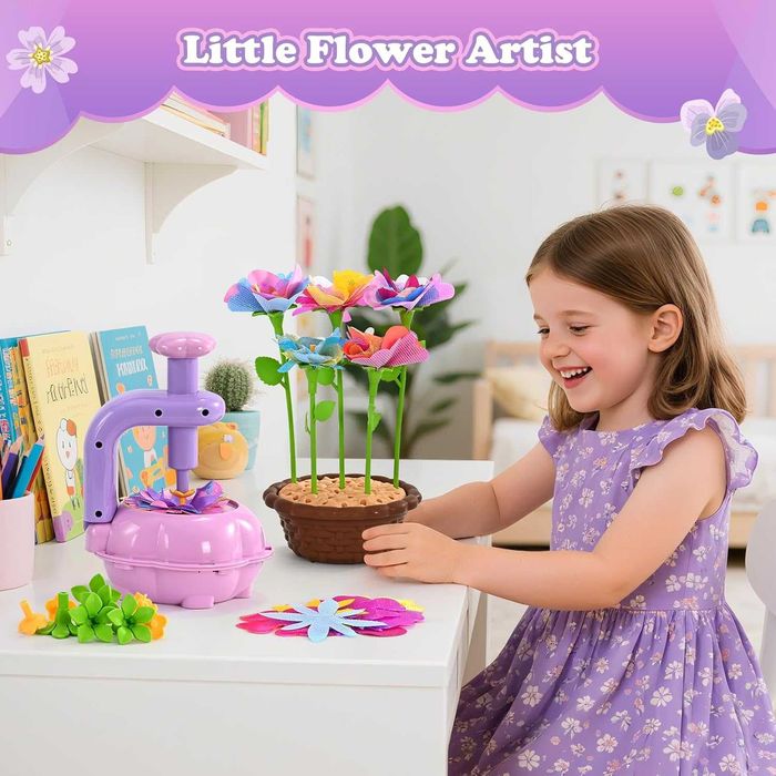 BlueSwan Направи си сам букети от плат с цветя за деца 4-12 години