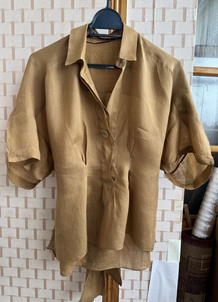 Рубашка Zara, очень тонкая лёгкая,х/б, разм.L