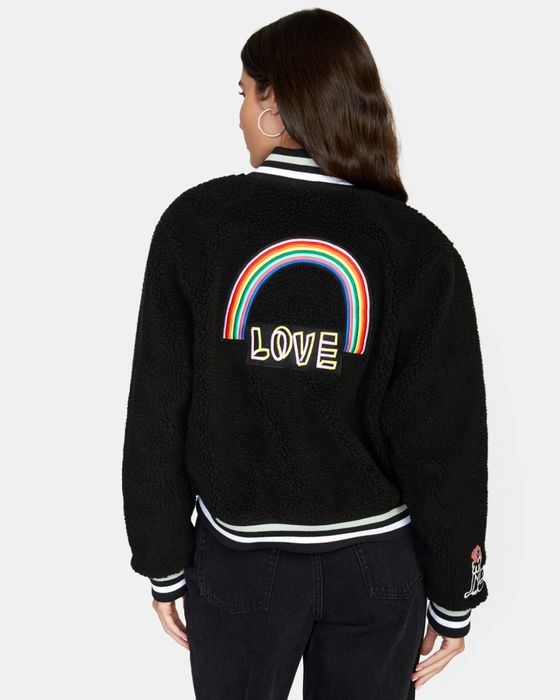 RVCA x Mark Oblow Dream Team Jacket ОРИГИНАЛ дамско яке/теди/шерпа M-L