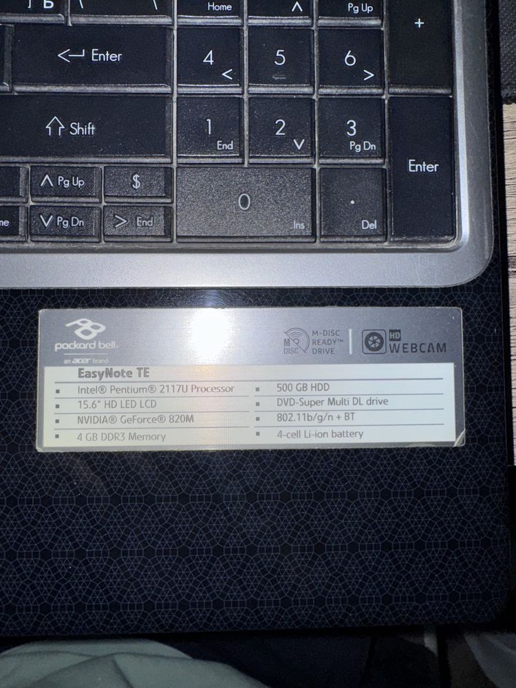 Ноутбук Acer Intel Pentium, Nvidia 820 M