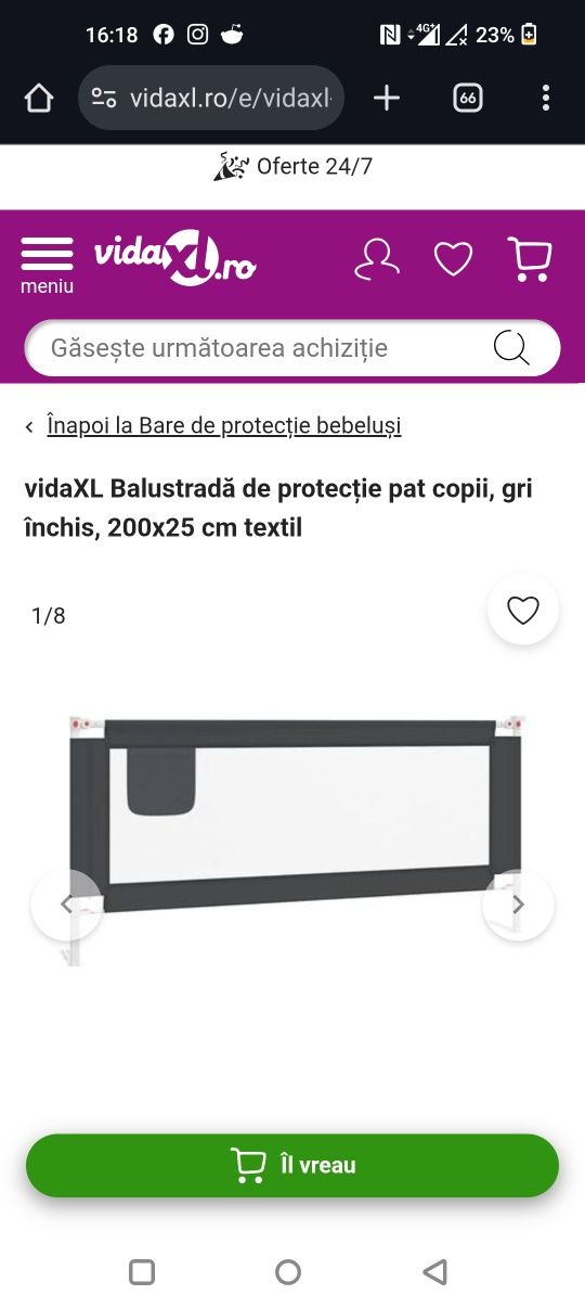 Protectie laterala pat pt copii/bebelusi Balustrada lateral copii