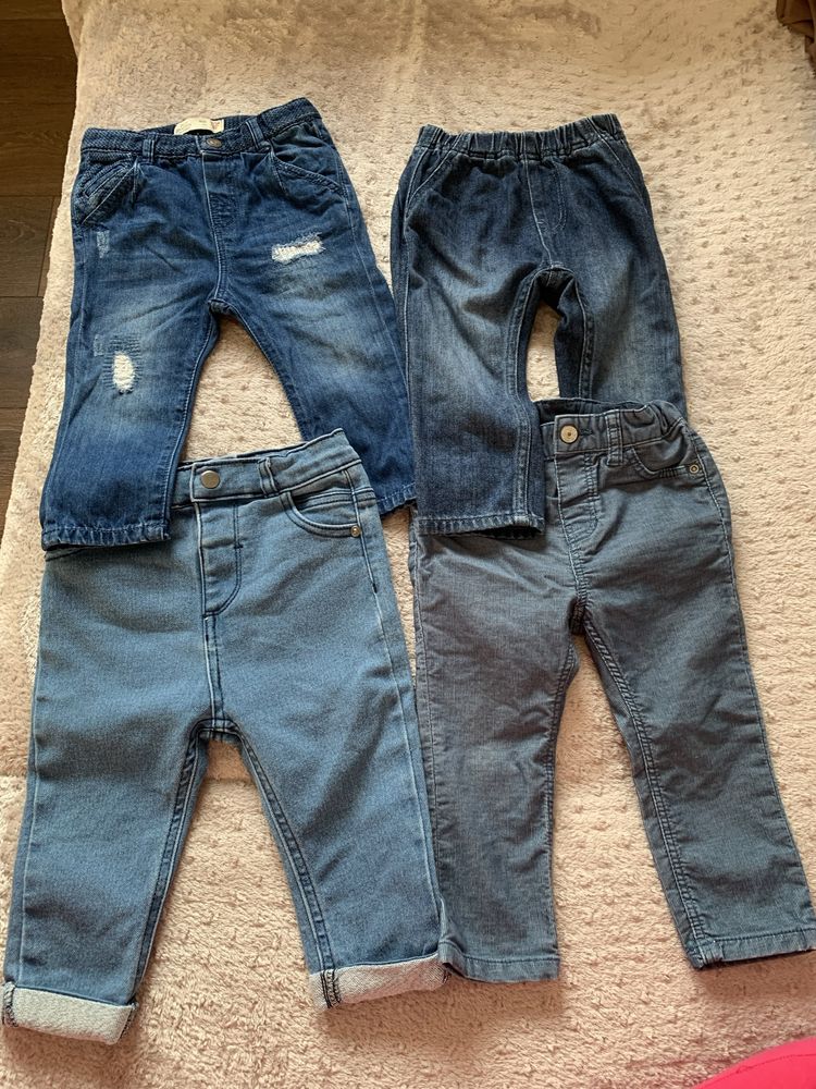 4 perechi Jeans bebe 12-18 luni  Zara si H&M